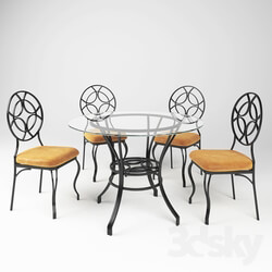 Table _ Chair - Set table and four chairs 2834_2734 