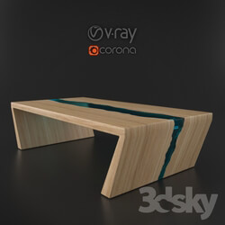 Table - Epoxy wood table 