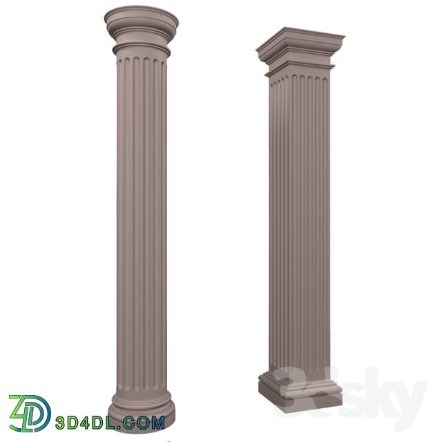 Decorative plaster - Column_ pilaster