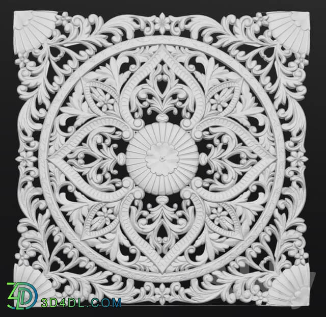 Decorative plaster - carved wood