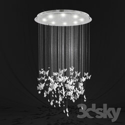 Ceiling light - Chandelier _Butterflies_ 