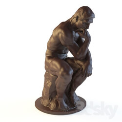 Sculpture - Sculpture Rodin Thinker 