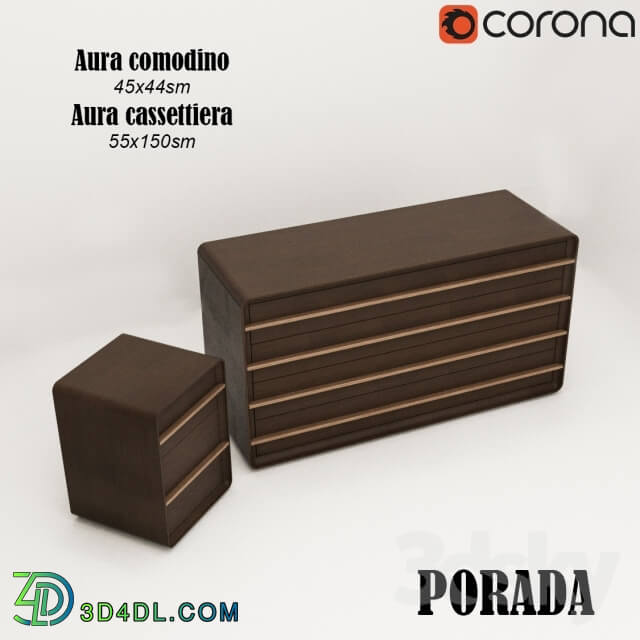 Sideboard _ Chest of drawer - Porada_ Aura cassettiera_ Aura comodino