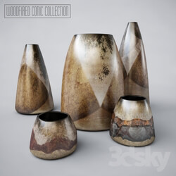 Vase - a collection of vases Woodfired conic collection 