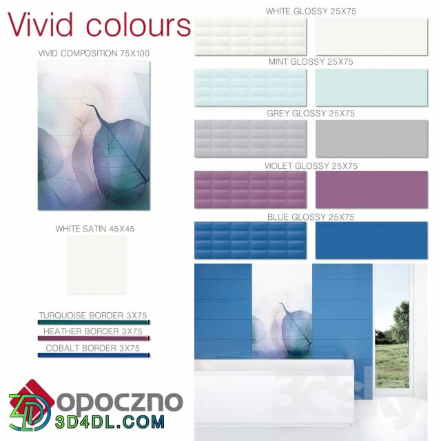 Bathroom accessories - Polish tile Vivid Colours from Opoczno