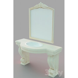 Bathroom furniture - Table faucet and mirror 