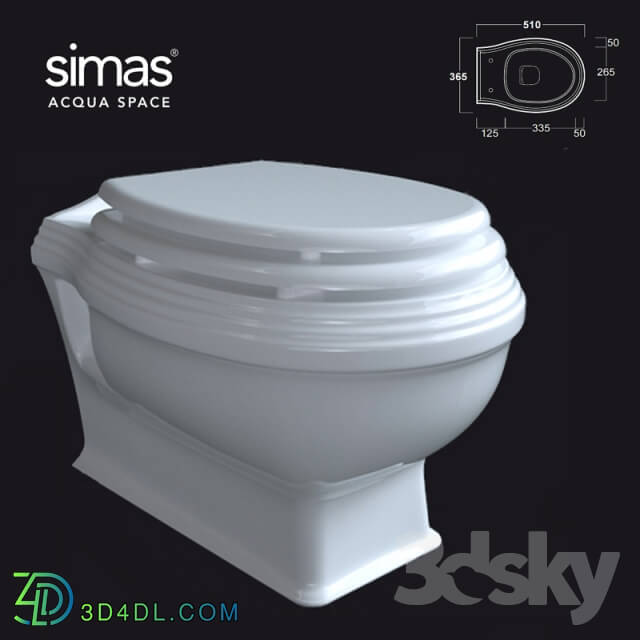 Toilet and Bidet - WC simas AR_841 OM