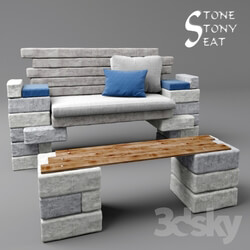 Other architectural elements - stone stony seat 