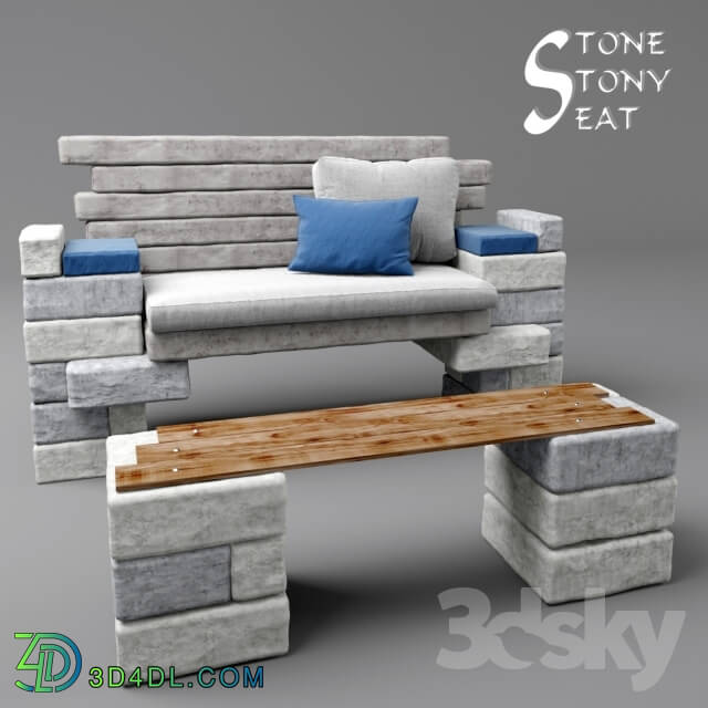 Other architectural elements - stone stony seat