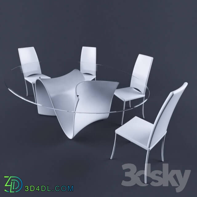 Table _ Chair - Table Tonin Casa Wave