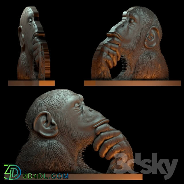 Decorative plaster - monkey