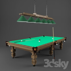 Billiards - Billiard table and lamp _quot_Earl Grey_quot_ 
