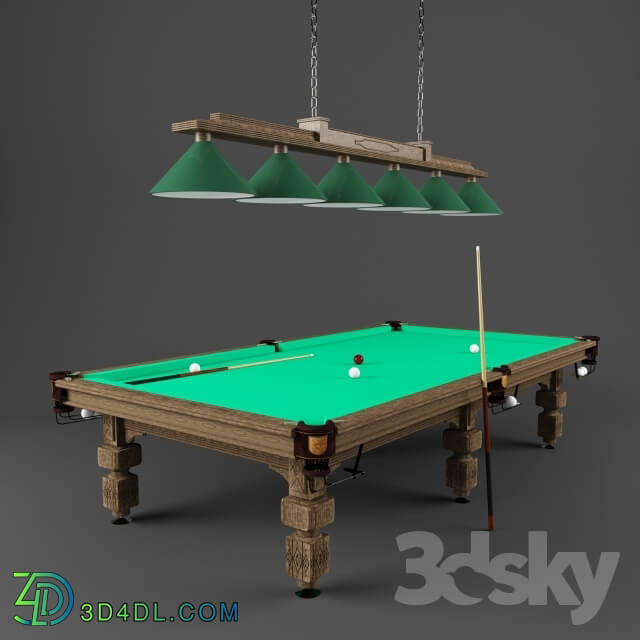 Billiards - Billiard table and lamp _quot_Earl Grey_quot_