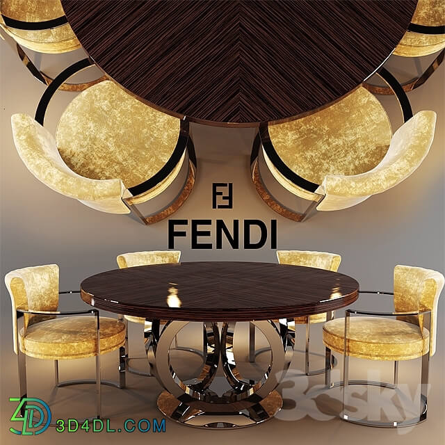 Table _ Chair - Fendi table