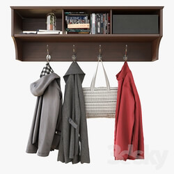 Clothes and shoes - Wall Shelf With Clothes 
