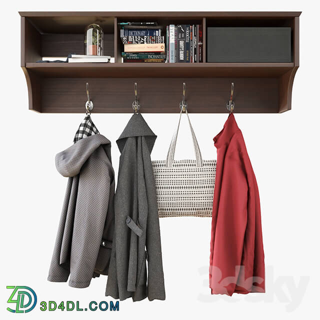 Clothes and shoes - Wall Shelf With Clothes