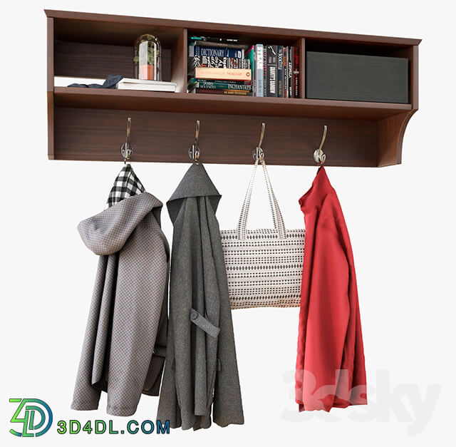 Clothes and shoes - Wall Shelf With Clothes