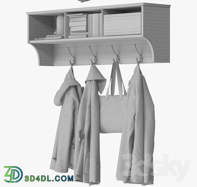 Clothes and shoes - Wall Shelf With Clothes