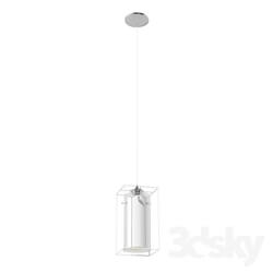 Ceiling light - 94377 Suspension LONCINO 1_ 1x60W _E27__ steel_ chrome _ glass_ satin glass 