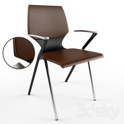 Chair - Modern Chair Leather Black 