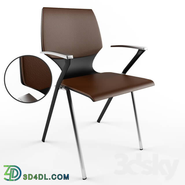 Chair - Modern Chair Leather Black