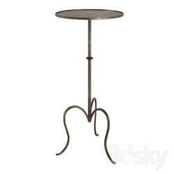 Table - Aged Iron Accent Table by Studio Martini Visual Comfort 