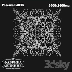 Decorative plaster - Rosette ceiling gypsum stucco PA036 