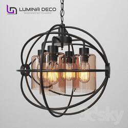 Ceiling light - _OM_ Pendant lamp Lumina Deco Stradi black 