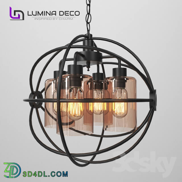 Ceiling light - _OM_ Pendant lamp Lumina Deco Stradi black