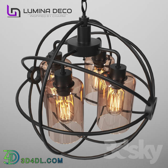 Ceiling light - _OM_ Pendant lamp Lumina Deco Stradi black