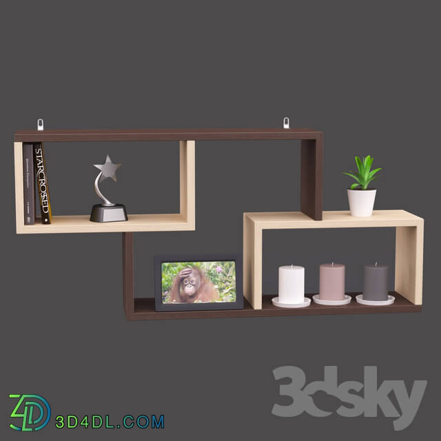 Decorative set - Wall shelf