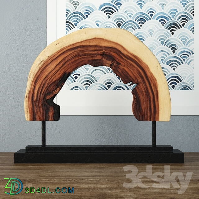 Other decorative objects - Wooden Decoration on Stand