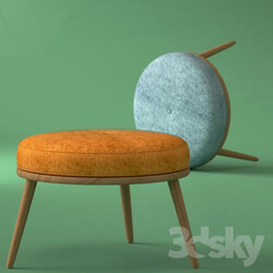 Other soft seating - Moonshine footstool by Galvin Brothers 