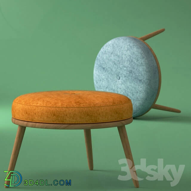 Other soft seating - Moonshine footstool by Galvin Brothers