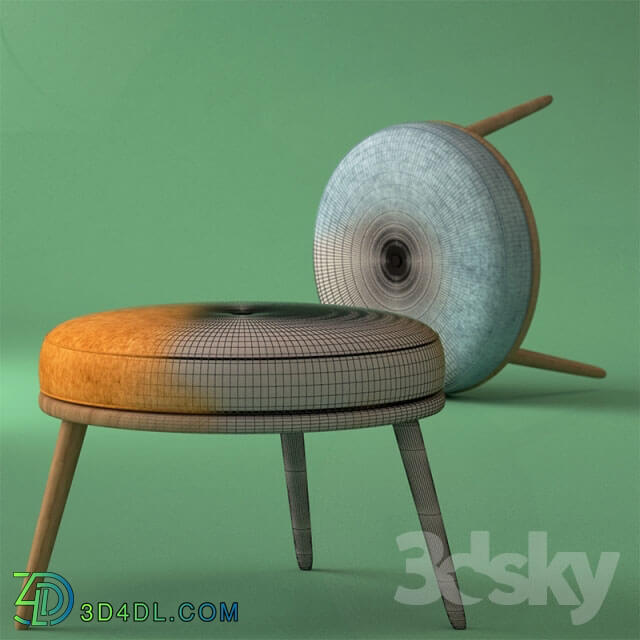 Other soft seating - Moonshine footstool by Galvin Brothers