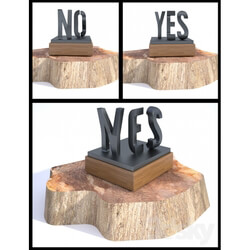 Other decorative objects - Figurine YES-NO 