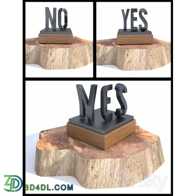 Other decorative objects - Figurine YES-NO