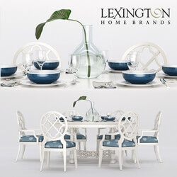 Table _ Chair - Lexingon KNAPTON HILL ROUND DINING TABLE_ MILL CREEK ARM CHAIR 