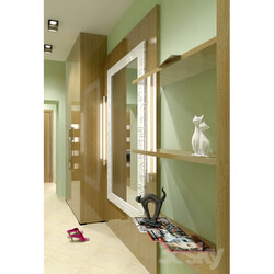 Wardrobe _ Display cabinets - Furnitur_Hall_01 