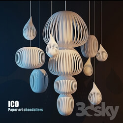 Ceiling light - Paper art light 