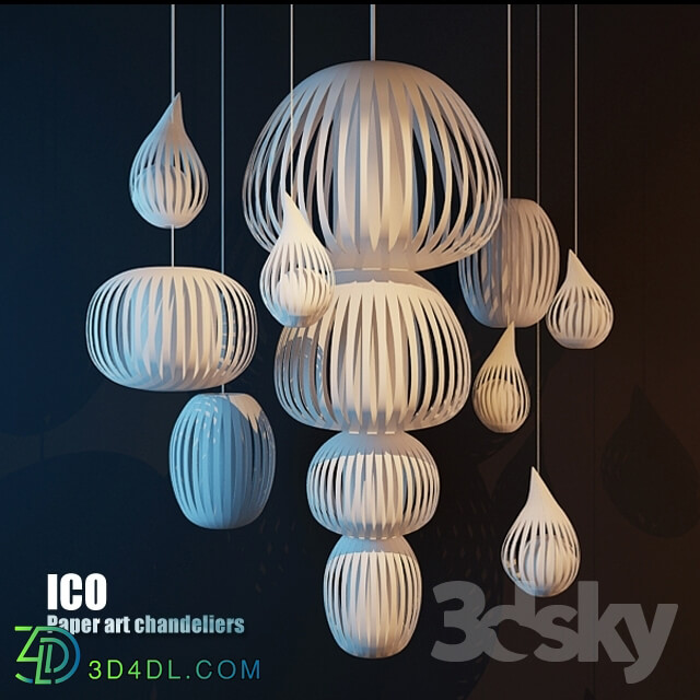 Ceiling light - Paper art light