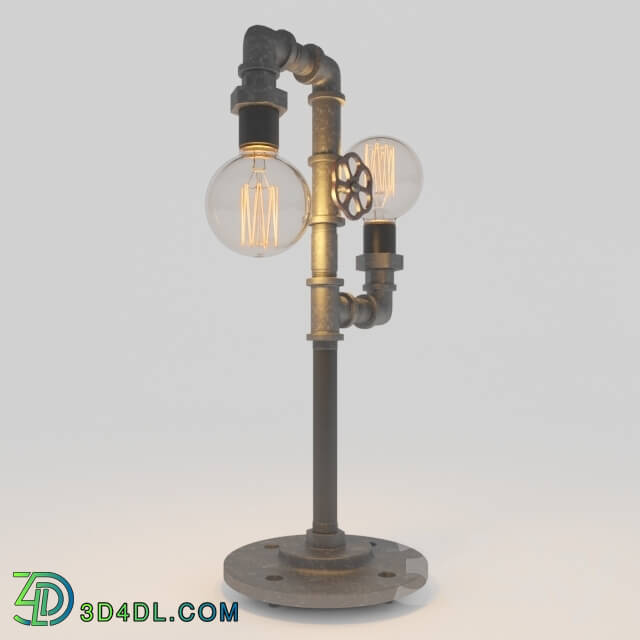 Table lamp - Edison Bulb With Pipes