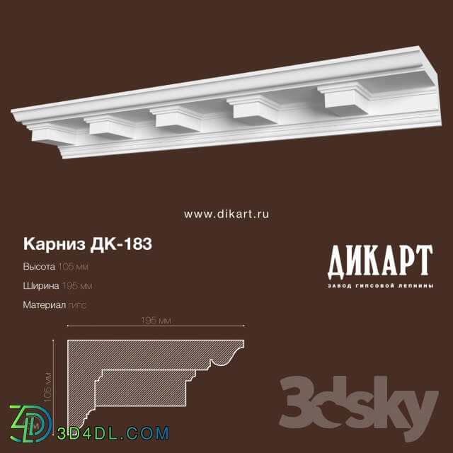 Decorative plaster - DK-183_105h195mm