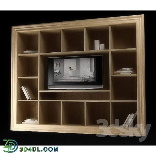 Wardrobe _ Display cabinets - Hinged shelf for TV