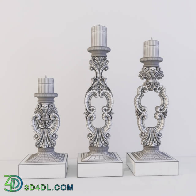 Other decorative objects - Candlesticks and candles _podsvechniki so svechami_