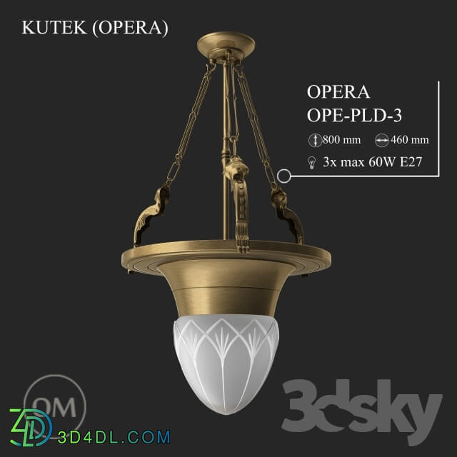 Ceiling light - KUTEK _OPERA_ OPE-PLD-3