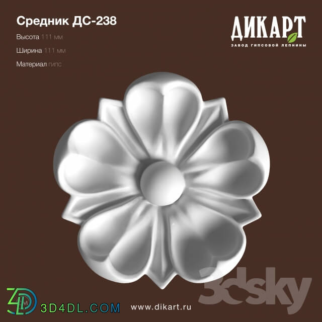 Decorative plaster - DS-238 111h111h28mm