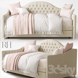 Bed - RH REESE TUFTED DAYBED WITH TRUNDLE 