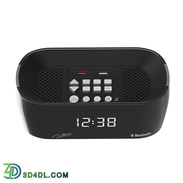 Miscellaneous - Clock Radio Titanium Bluetooth Alarm