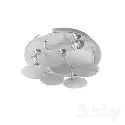 Ceiling light - 95518 LED ceiling light JURANDA_ 4х3W _GU10__ Ø330_ stainless steel. steel_ chrome _ satin. glass 